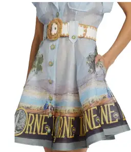 Zimmermann Postcard Shirt Mini Dress Lorne Print Size 1 / AU 10 for rent on The Volte - image 3