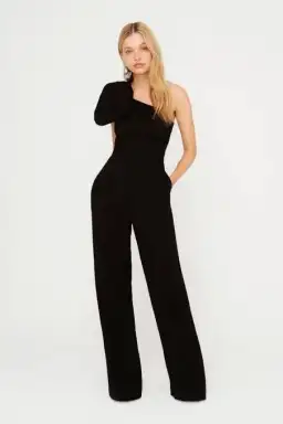 Sheike Fairmont One Shoulder Jumpsuit Black Size 14 for rent on The Volte - image 1