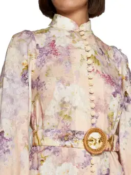 Zimmermann Lyrical Buttoned Midi Dress in Dreamy Floral Size 1/ AU 10 for rent on The Volte - image 3