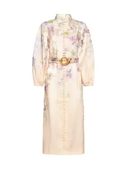 Zimmermann Lyrical Buttoned Midi Dress in Dreamy Floral Size 1/ AU 10 for rent on The Volte - image 5