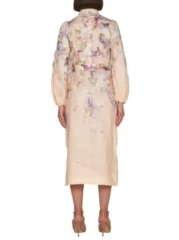 Zimmermann Lyrical Buttoned Midi Dress in Dreamy Floral Size 1/ AU 10 for rent on The Volte - image 2