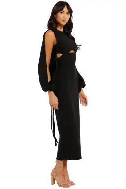 Camilla & Marc Morgan Midi Dress Black Size AU 8 for rent on The Volte - image 2