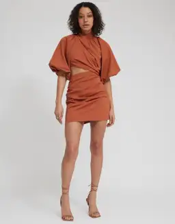 Tojha Celia Mini Dress Sienna Size AU 8 for rent on The Volte - image 6