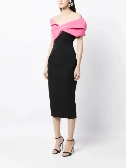 Rachel Gilbert Matteo Sleeveless Dress Pink/Black Size 0 / AU 6 for rent on The Volte - image 1