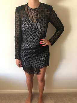 Self Portrait Circular Tile Guipure Lace Mini Dress