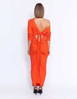 Pfeiffer Fontaine Midi Dress Crimson Orange Size M / AU 10 for rent on The Volte - image 9