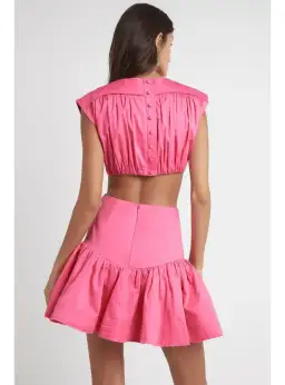 Aje Solstice Cut Out Ring Flip Mini Dress Pink Size AU 8 for rent on The Volte - image 3