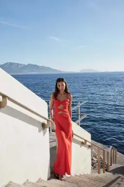 Anna Quan Natalia Maxi Cutout Dress Chili Red Size 8 for rent on The Volte - image 2