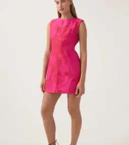 Aje Cove Pendant Mini Dress Pink Red Print Size 16 for rent on The Volte - image 4