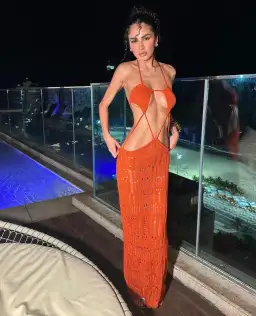 Jaded London Rumba Maxi Dress Orange Size 6 for rent on The Volte - image 2