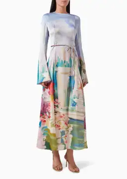 Leo Lin Francesca Maxi Dress Jardin Print Size AU 12 for rent on The Volte - image 1