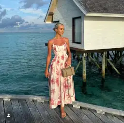 Zimmermann Waverly Corset Midi Dress in Pink Palm Size 1/ AU 10 for rent on The Volte - image 1