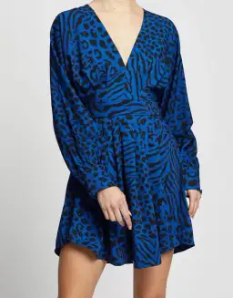 Mossman Wild Thoughts Dress Blue/Print Size 12  for rent on The Volte - image 5