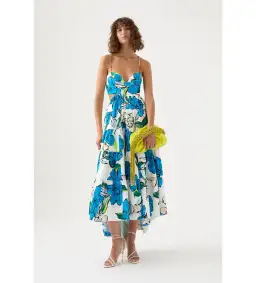 Aje Tiered Botanical Maxi Dress Cool Camellia Size 10  for rent on The Volte - image 1
