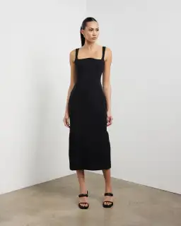 Camilla And Marc Ilona Midi Dress Black Size 12 for rent on The Volte - image 1