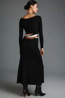 Sovere Inertia Knit Midi Dress Black Size 14 for rent on The Volte - image 2