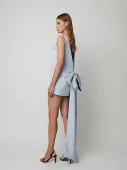 Effie Kats Nikola Mini Dress in Ice Blue Size M (AU 10) for rent on The Volte - image 4