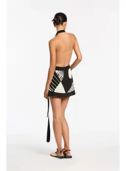 Sir The Label Realisme Wrap Halter Mini Dress in Papier Size 1 / AU 8 for rent on The Volte - image 2