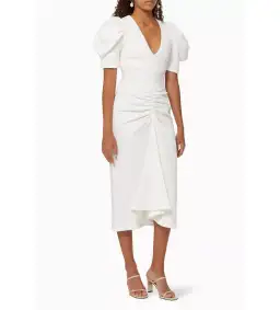 Acler Ivory Oxford Dress White Size Au 10 for rent on The Volte - image 1