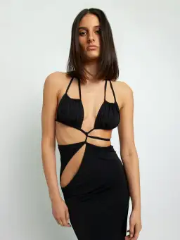 Christopher Esber Displace Lycra Dress in Black Size 8 for rent on The Volte - image 6