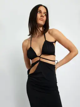 Christopher Esber Displace Lycra Dress in Black Size 8 for rent on The Volte - image 2