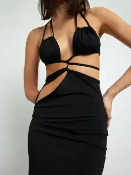 Christopher Esber Displace Lycra Dress in Black Size 8 for rent on The Volte - image 5