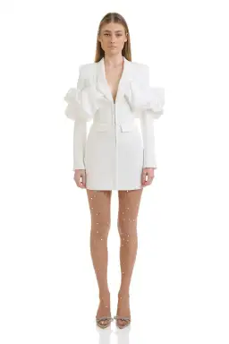 Eliya the Label Sia Blazer Dress White Size 10 for rent on The Volte - image 1