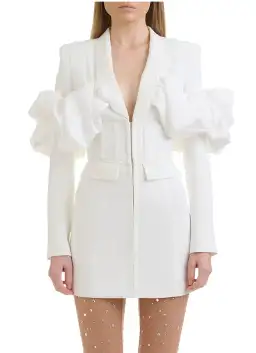 Eliya the Label Sia Blazer Dress White Size 10 for rent on The Volte - image 3