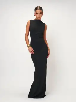 Effie Kats Verona Gown Black Size XS / AU 6 for rent on The Volte - image 1
