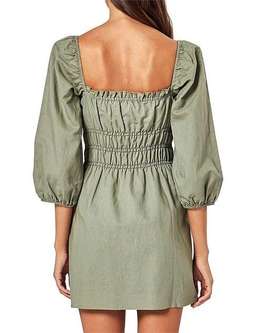 Charlie Holiday Boheme Khaki mini dress
