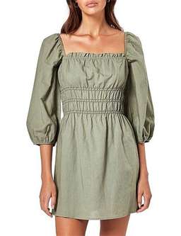 Charlie Holiday Boheme Khaki mini dress