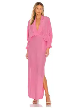 SWF Boutique Plunge Dress Floss Pink Size 8