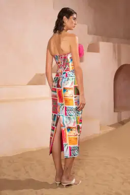 Eliya The Label Positano Midi Dress Vacanza Print Size 10 for rent on The Volte - image 3