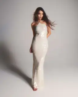 Rat & Boa Emmanuella Dress White Sequin Size XS / AU 6 for rent on The Volte - image 1