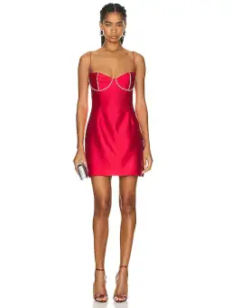 Rachel Gilbert Rozalia Mini Dress Red  Size 6 for rent on The Volte - image 1