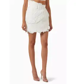 Zimmermann Tama Filigree Skirt Ivory Size 0/ Au 8 for rent on The Volte - image 2