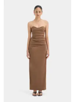 Sir the label Alba Strapless Gown in Mocha Size AU 6