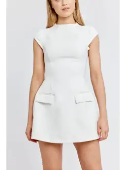 Odd Muse The Ultimate Muse Cap Sleeve Mini Dress White Size S / AU 8 for rent on The Volte - image 2