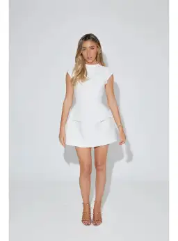 Odd Muse The Ultimate Muse Cap Sleeve Mini Dress White Size S / AU 8 for rent on The Volte - image 1
