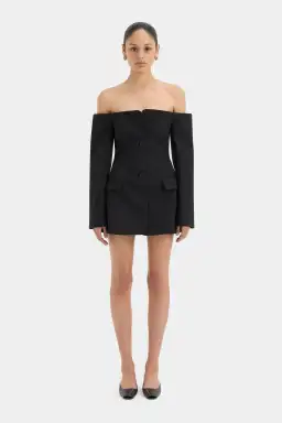 Sir the Label Sandrine Tailored Mini Dress in Black Size 10 for rent on The Volte - image 1