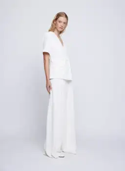 Anna Quan Kathleen Jacket And Matteo Pants Set In Carta 6