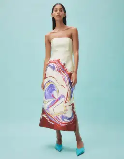 Alemais Luca Corset Dress Print Size Au 8 for rent on The Volte - image 1