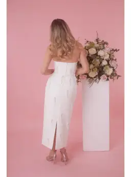 Odd Muse The Ultimate Muse Embellished Midi Dress White Size AU 8 for rent on The Volte - image 2