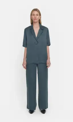 Viktoria and Woods Chorus Shirt Size 1 and Pilot Pants Size 2 Set Deep Petrol