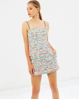 By Johnny Neon Weave Pocket Mini Dress Multi Size 8 for rent on The Volte - image 1