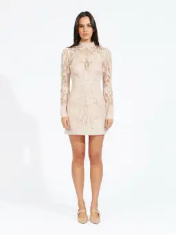 Alice McCall Floral Vine Mini Dress Chai Latte Size 8 for rent on The Volte - image 1