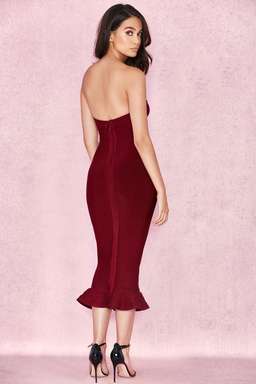 House of CB Fabrizia Midi Dress Red Size 8 for rent on The Volte - image 3