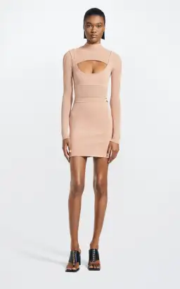 Dion Lee Hosiery Bra Mini Dress Desert Nude Size 8 for rent on The Volte - image 1