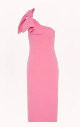 By Johnny Lani Tie Shoulder Midi Dress Pink Size 6 for rent on The Volte - image 3