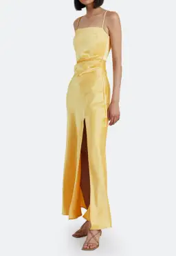 Bec & Bridge Nadia Maxi Dress Straw Size 8 for rent on The Volte - image 2